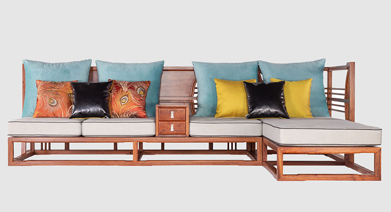 滦南中式家居装修实木沙发组合家具效果图